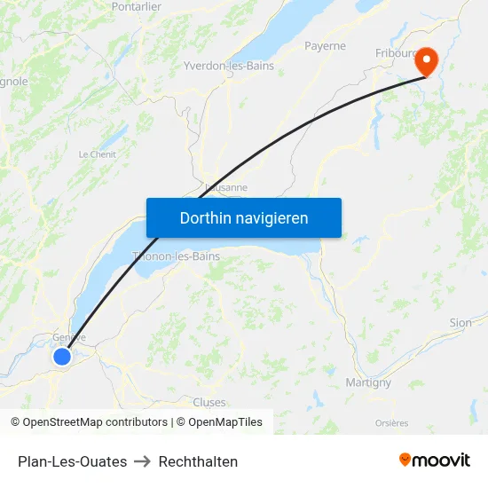 Plan-Les-Ouates to Rechthalten map
