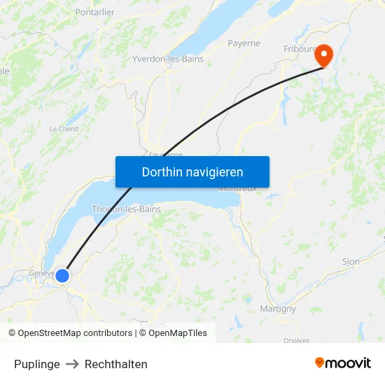 Puplinge to Rechthalten map