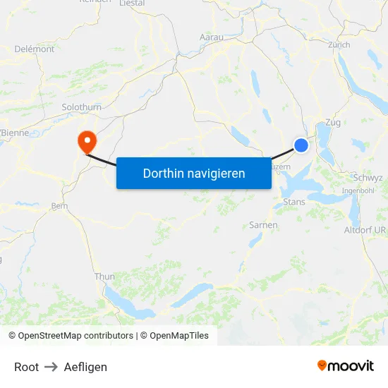 Root to Aefligen map