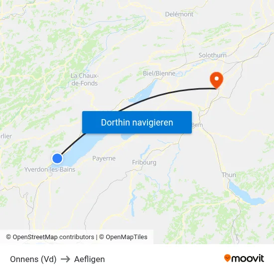 Onnens (Vd) to Aefligen map