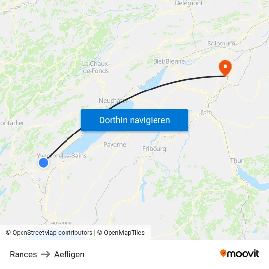 Rances to Aefligen map
