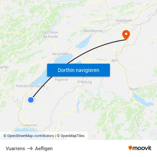 Vuarrens to Aefligen map