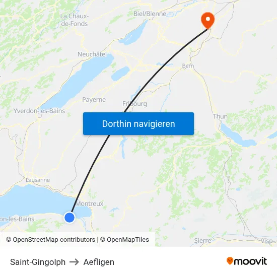 Saint-Gingolph to Aefligen map