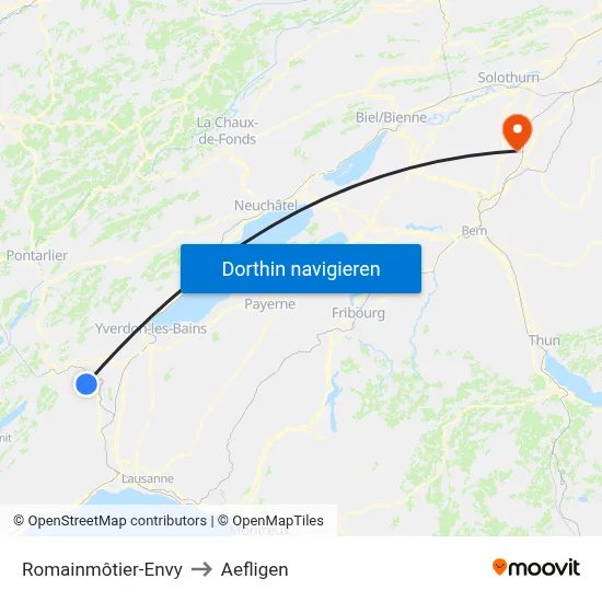Romainmôtier-Envy to Aefligen map