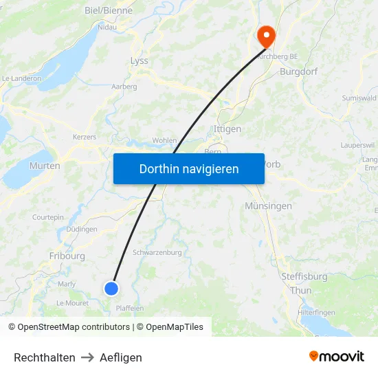Rechthalten to Aefligen map