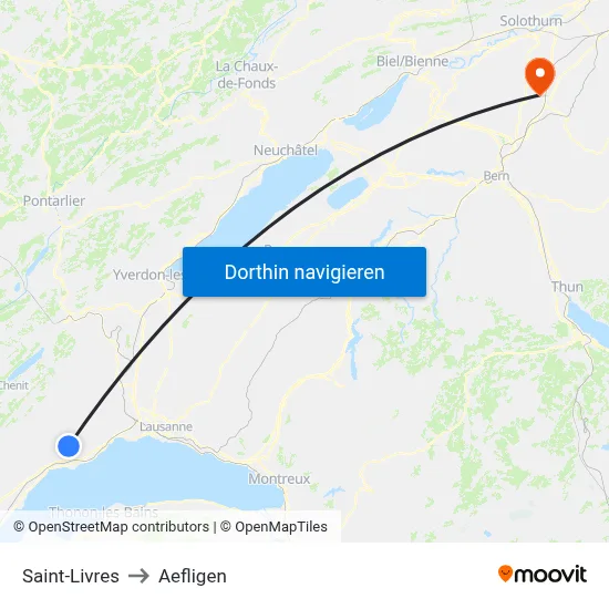 Saint-Livres to Aefligen map
