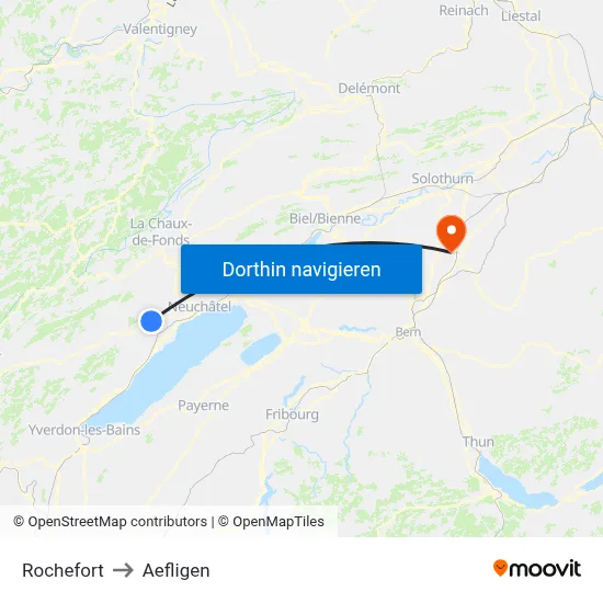 Rochefort to Aefligen map