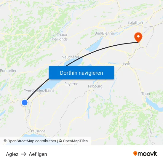 Agiez to Aefligen map