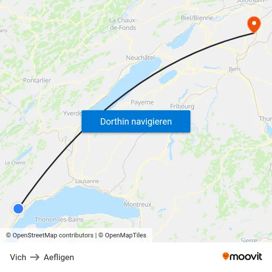 Vich to Aefligen map