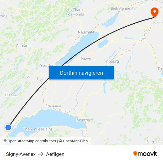 Signy-Avenex to Aefligen map