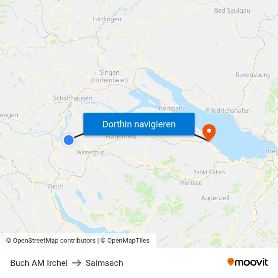 Buch AM Irchel to Salmsach map