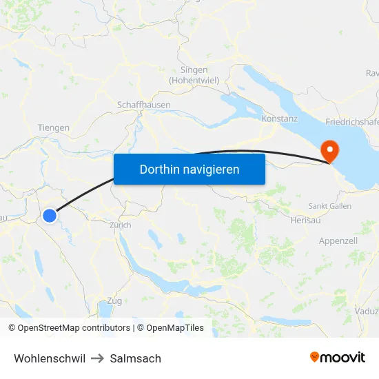 Wohlenschwil to Salmsach map