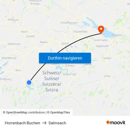Horrenbach-Buchen to Salmsach map