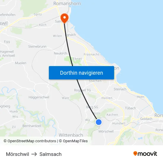 Mörschwil to Salmsach map