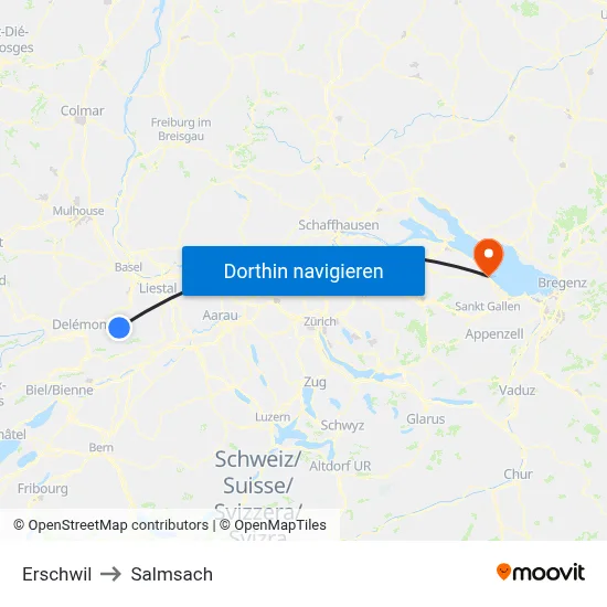 Erschwil to Salmsach map