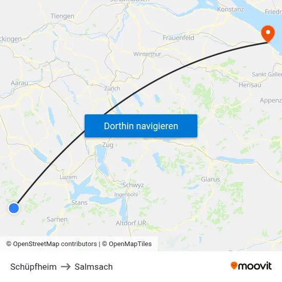 Schüpfheim to Salmsach map
