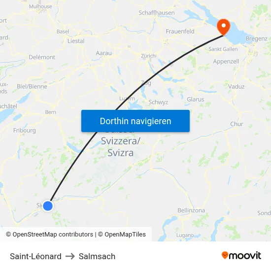 Saint-Léonard to Salmsach map