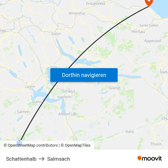 Schattenhalb to Salmsach map