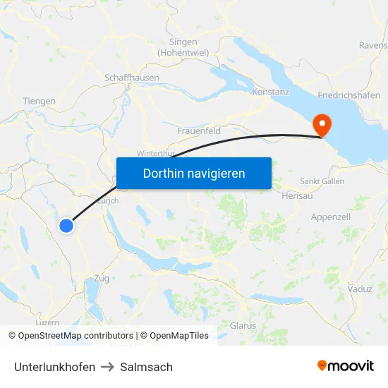 Unterlunkhofen to Salmsach map