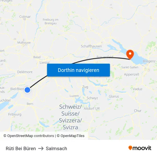 Rüti Bei Büren to Salmsach map