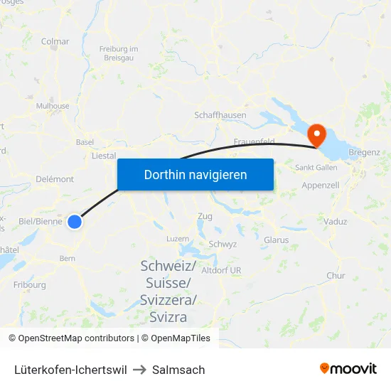 Lüterkofen-Ichertswil to Salmsach map