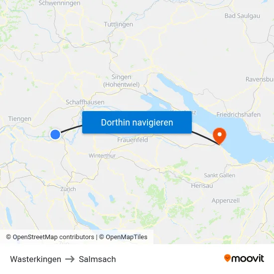 Wasterkingen to Salmsach map