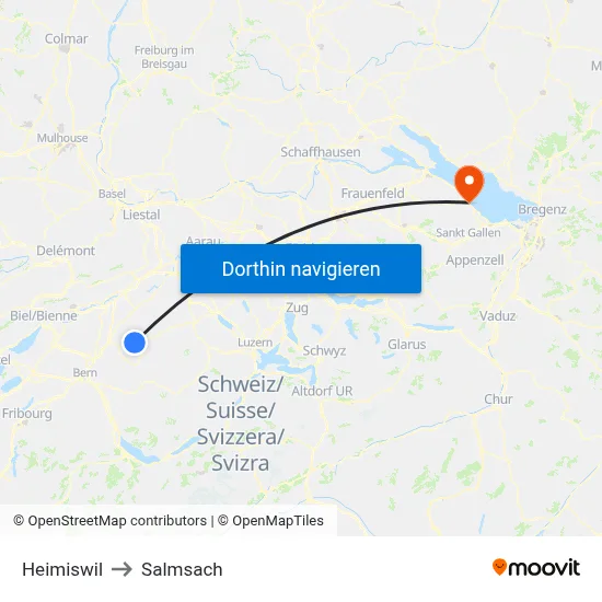 Heimiswil to Salmsach map