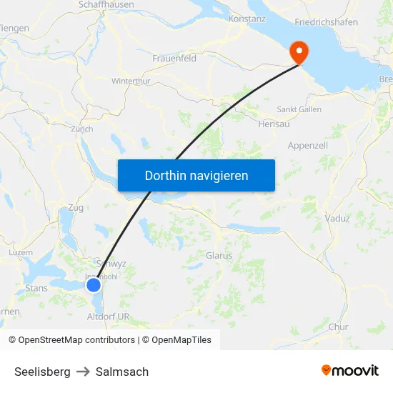 Seelisberg to Salmsach map