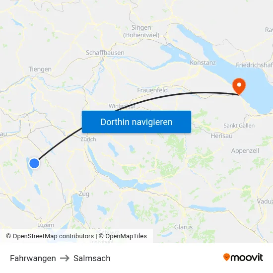 Fahrwangen to Salmsach map