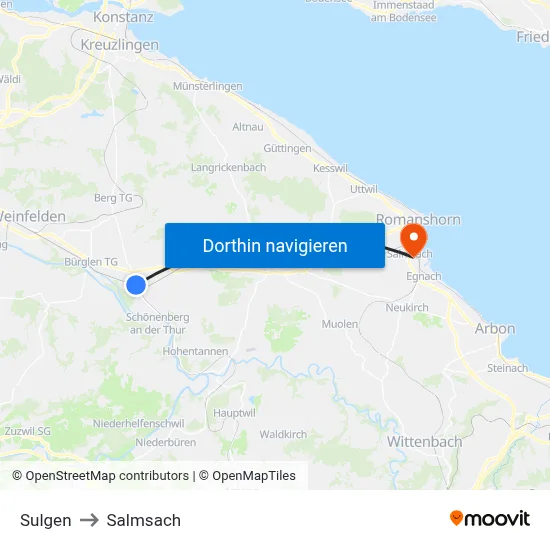Sulgen to Salmsach map