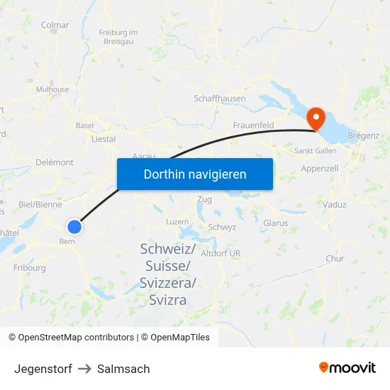 Jegenstorf to Salmsach map