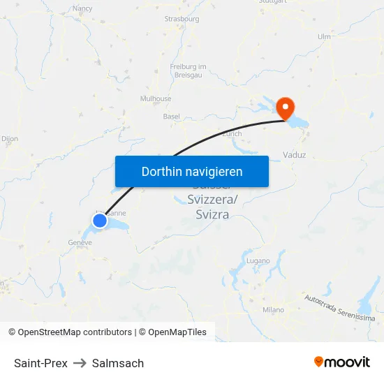 Saint-Prex to Salmsach map