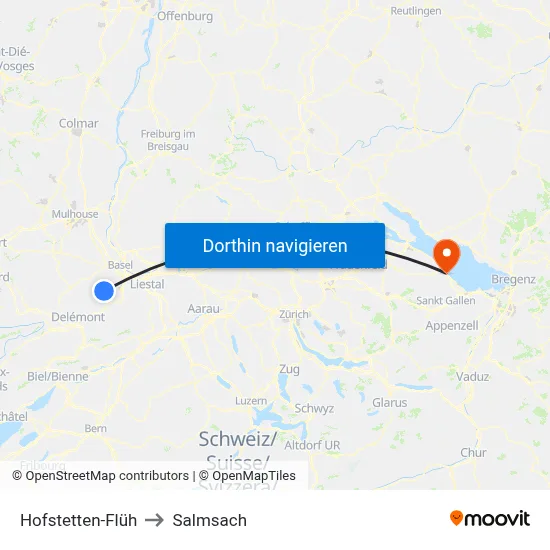Hofstetten-Flüh to Salmsach map