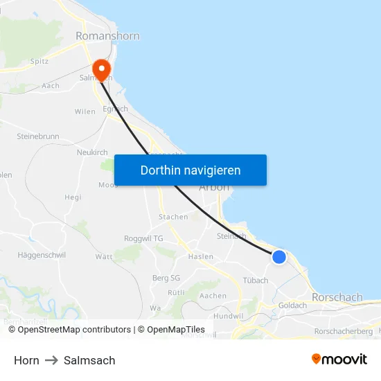 Horn to Salmsach map