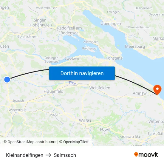 Kleinandelfingen to Salmsach map