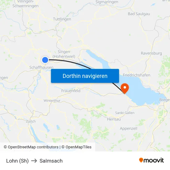 Lohn (Sh) to Salmsach map