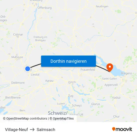 Village-Neuf to Salmsach map