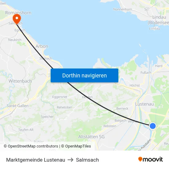 Marktgemeinde Lustenau to Salmsach map