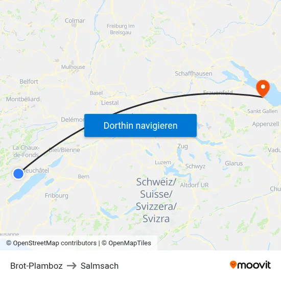 Brot-Plamboz to Salmsach map