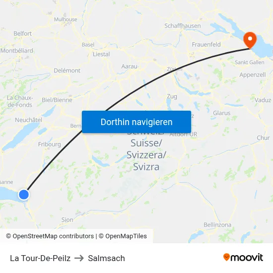 La Tour-De-Peilz to Salmsach map