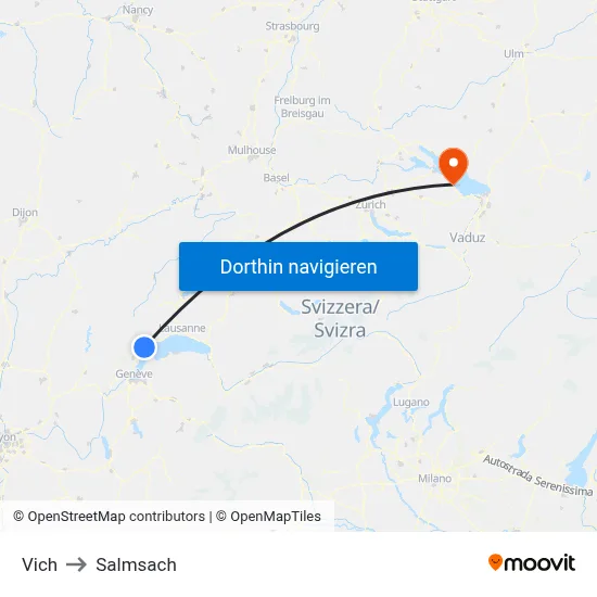Vich to Salmsach map