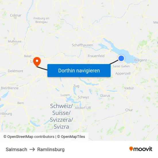 Salmsach to Ramlinsburg map