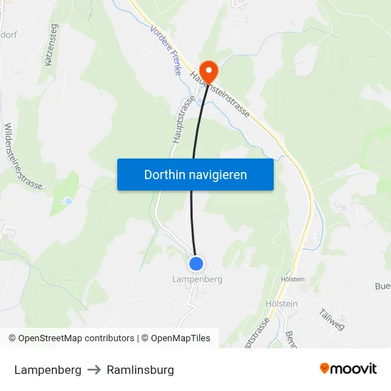 Lampenberg to Ramlinsburg map