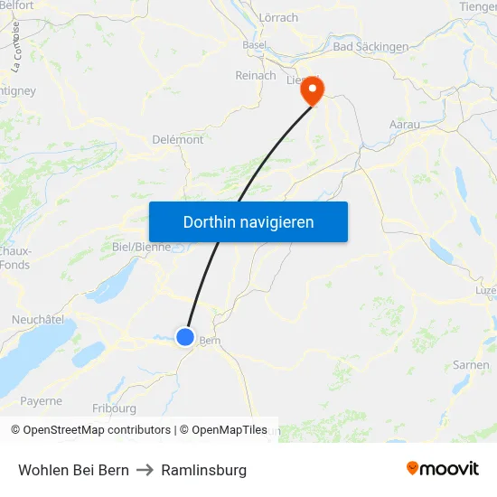 Wohlen Bei Bern to Ramlinsburg map