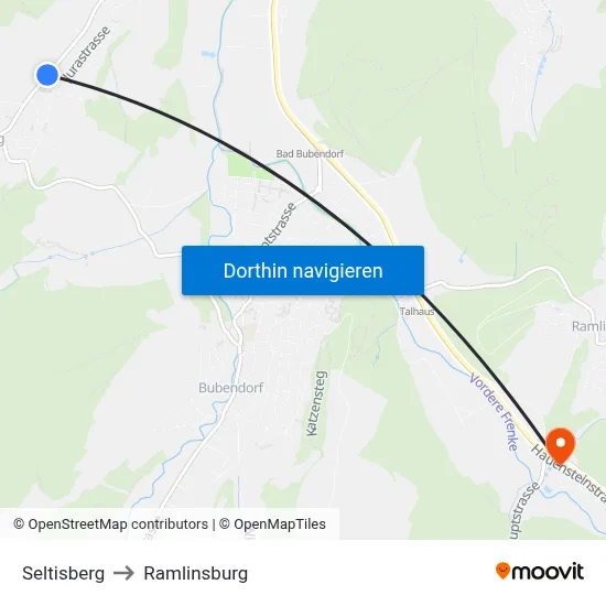 Seltisberg to Ramlinsburg map