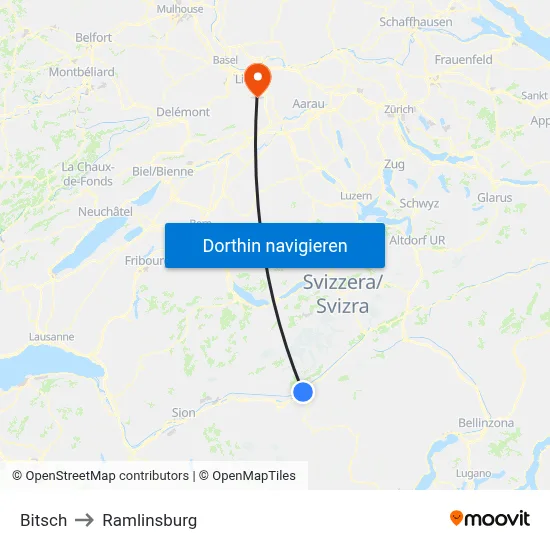 Bitsch to Ramlinsburg map