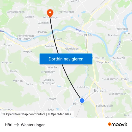 Höri to Wasterkingen map