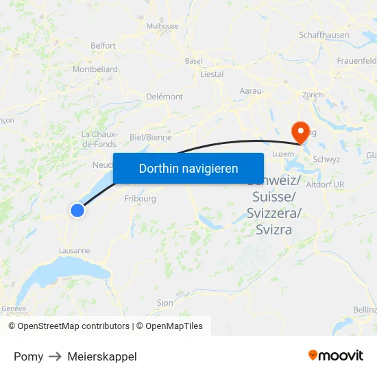 Pomy to Meierskappel map