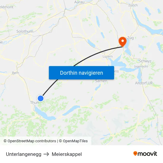 Unterlangenegg to Meierskappel map