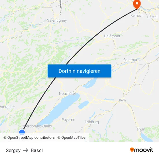 Sergey to Basel map